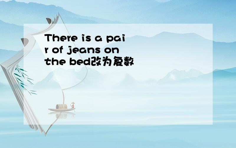 There is a pair of jeans on the bed改为复数