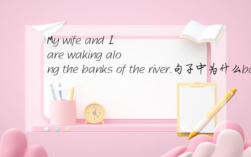 My wife and I are waking along the banks of the river.句子中为什么bank要用复数形式?