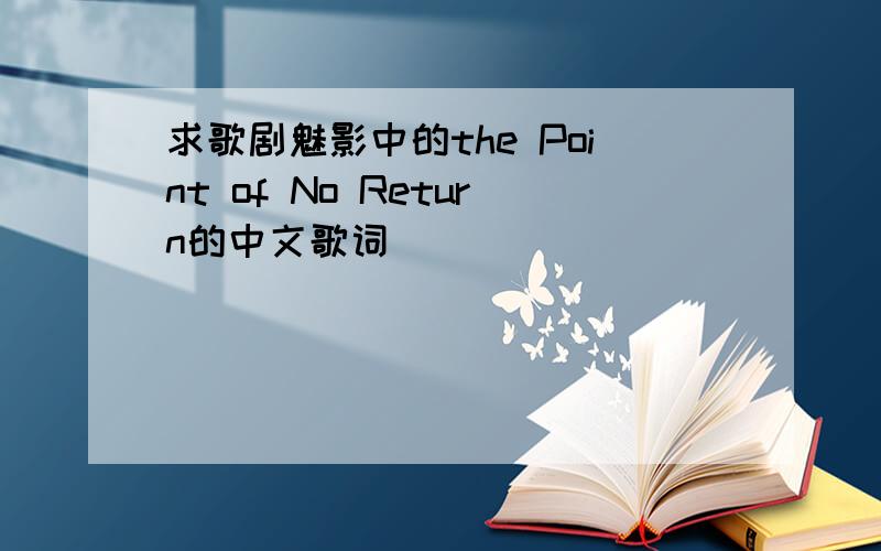 求歌剧魅影中的the Point of No Return的中文歌词